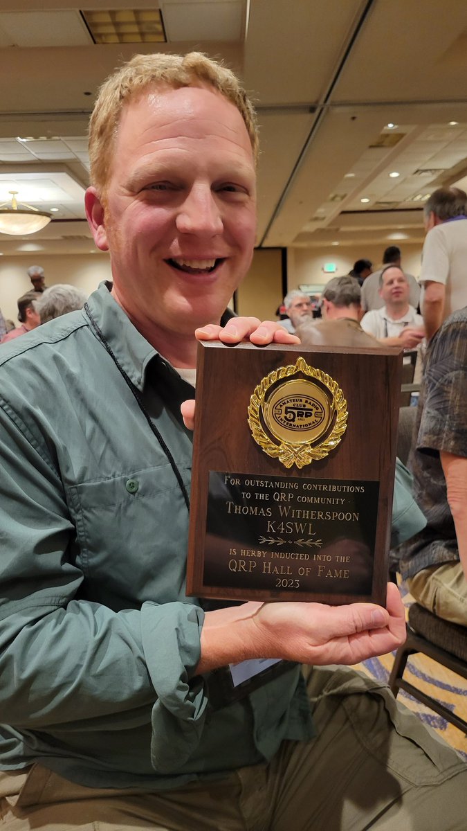 Congratulations to Thomas Witherspoon K4SWL, who was inducted into the QRP Hall of Fame for 2023!! @QRPerDotCom
 @qrparci 
#qrp #hamradio #AmateurRadio #pota #sota