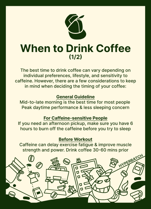 0xBatch's tweet photo. 50 #WhentoDrinkCoffee (1/2)
Drink your coffee wiselyπ―. Not financial advice. βοΈ#NFA
Probably nothing. I will spend some fun time researching the world of coffee and bring to you some bite-size knowledge daily. #Hyperbatch https://t.co/2G5ZEy5ije
