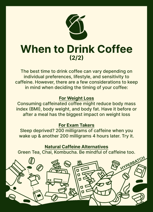 0xBatch's tweet photo. 51 #WhentoDrinkCoffee (2/2)
Drink your coffee wiselyπ―. Not financial advice. βοΈ#NFA
Probably nothing. I will spend some fun time researching the world of coffee and bring to you some bite-size knowledge daily. #Hyperbatch https://t.co/mhkWTLIWnm