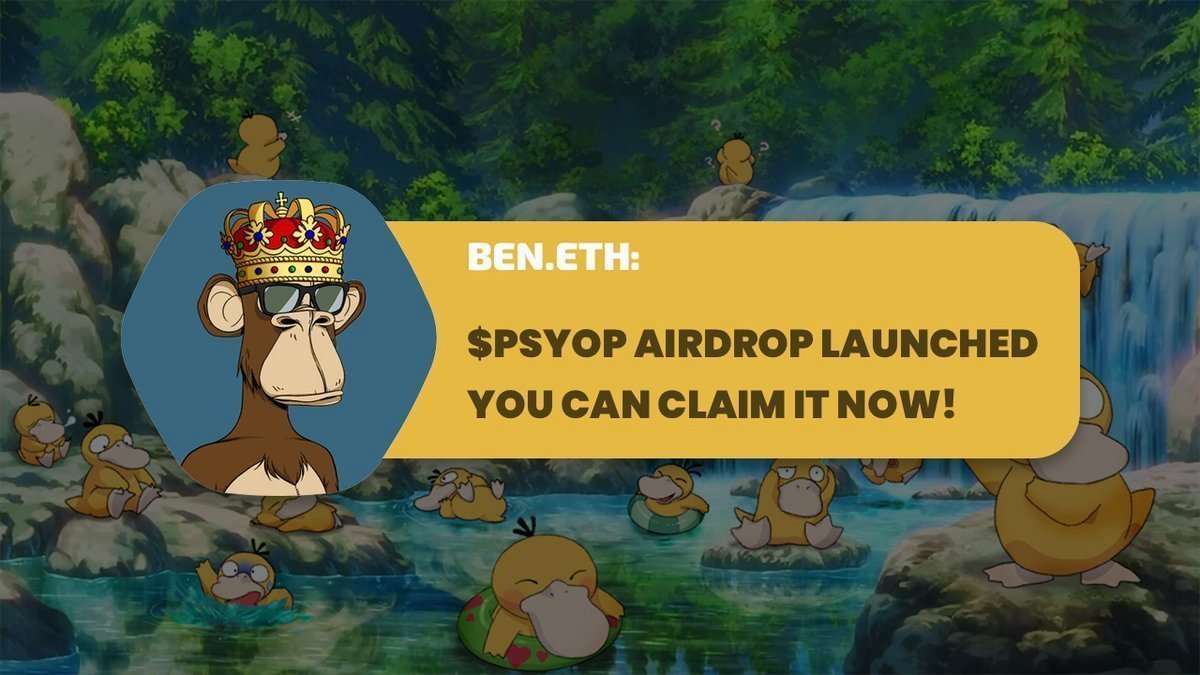 _LucaNetz's tweet photo. 🚨READY, SET, GO, THE $PSYOP AIRDROP IS NOW LIVE!

ENTER THE ZONE AND CLAIM💰

🔗 https://t.co/QZJjqLtItr

#BSC #Web3 #USDT #AVAX #BTC #ARB #AIDOGE @pepecoineth @elonmusk $YOLO #Uniswap #opensea $SHANG #MILADY #polygon #Avalanche #pulsex #pulsechain $LARRY $SPONGE $jeff $guy $eth https://t.co/JmTDgpaTer