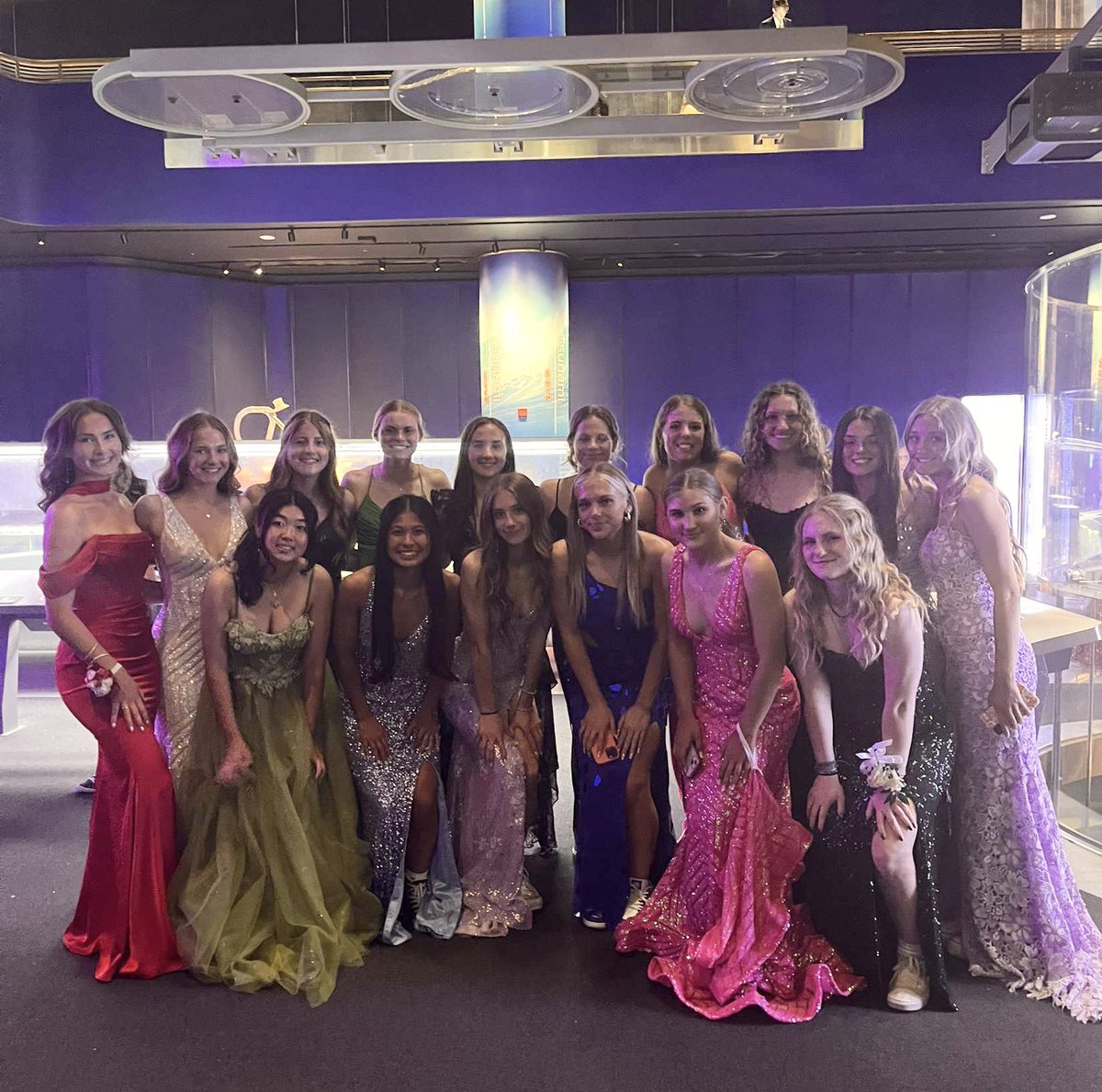From this AM….to this PM…..what an amazing day!  This group of talented athletes is also amazingly smart, beautiful, funny and fierce.  They are all great young women.  You all look amazing!!! 💙🤍💙