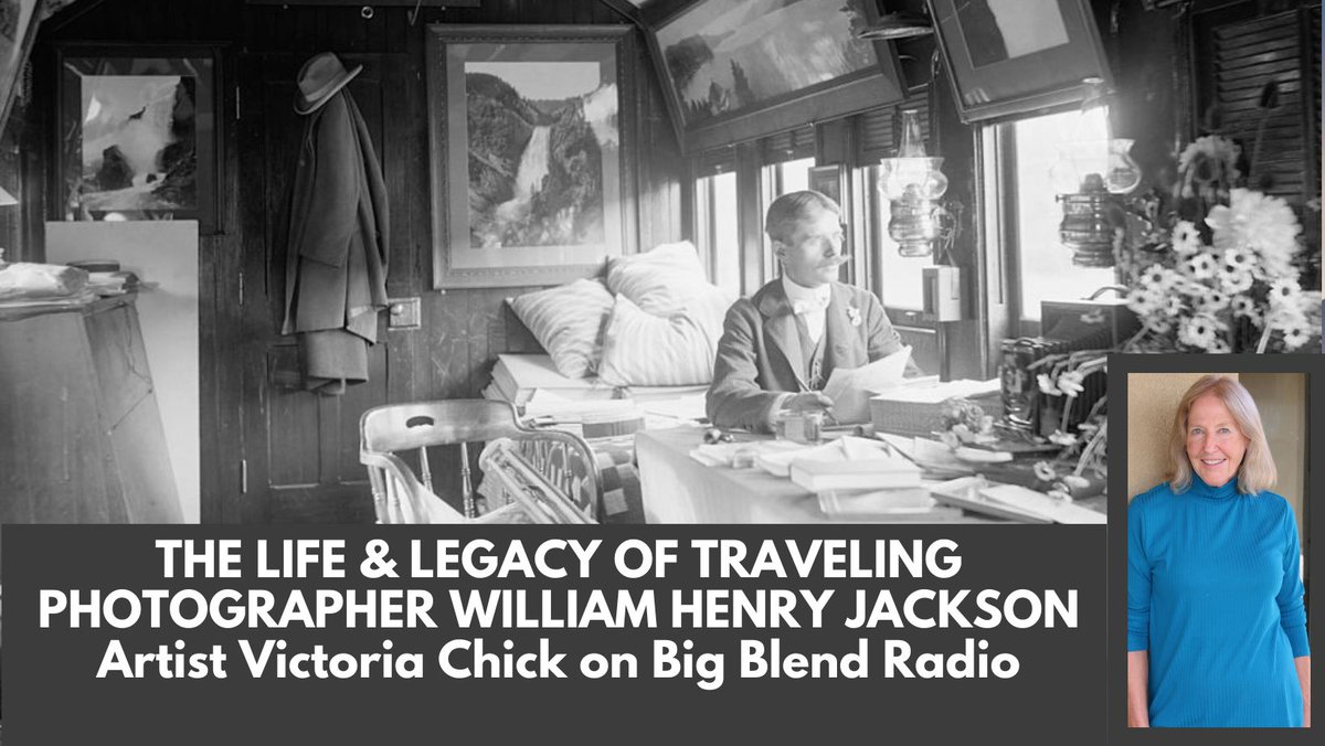 On #BigBlendRadio now artist Victoria Chick talks about traveling photograher, painter, &  explorer William Henry Jackson (1843-1942) known for his photography showcasing Yellowstone, Yosemite, and Scott's Bluff. Listen: shows.acast.com/artist-victori… #photography