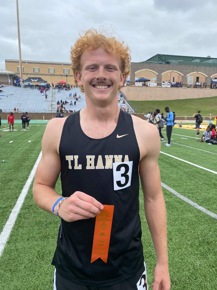 Shoutout to <a href="/WilsEpps/">Wilsepps</a> for finishing top 8 in 5A in the long jump! Hoping he keeps the stache for the last week of spring practice…<a href="/TLH_Football/">TL Hanna Football</a>