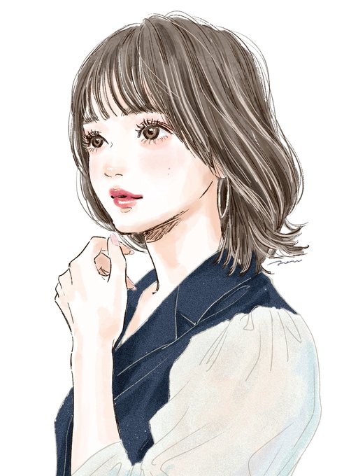 short hair illustration job#7  gm!