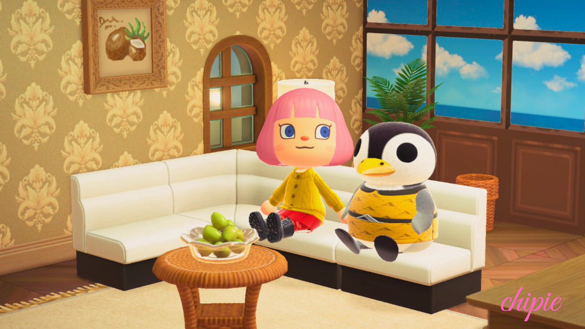 Chipie on Twitter "おうちにボックスソファを置いたら なんか「徹子の部屋」みたいになりました💦 あつ森 ACNH 