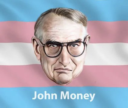 againstgrmrs's tweet photo. Friendly reminder that the father of gender ideology, John Money, advocated for the sexual liberation of children, using pornography and kink. 

He thought that “unrestricted enjoyment of erotica and sex in childhood” would encourage healthy sexual development in adulthood. 

In other words, he was a sick pedophile. And he founded the movement we are seeing play out so extensively today.