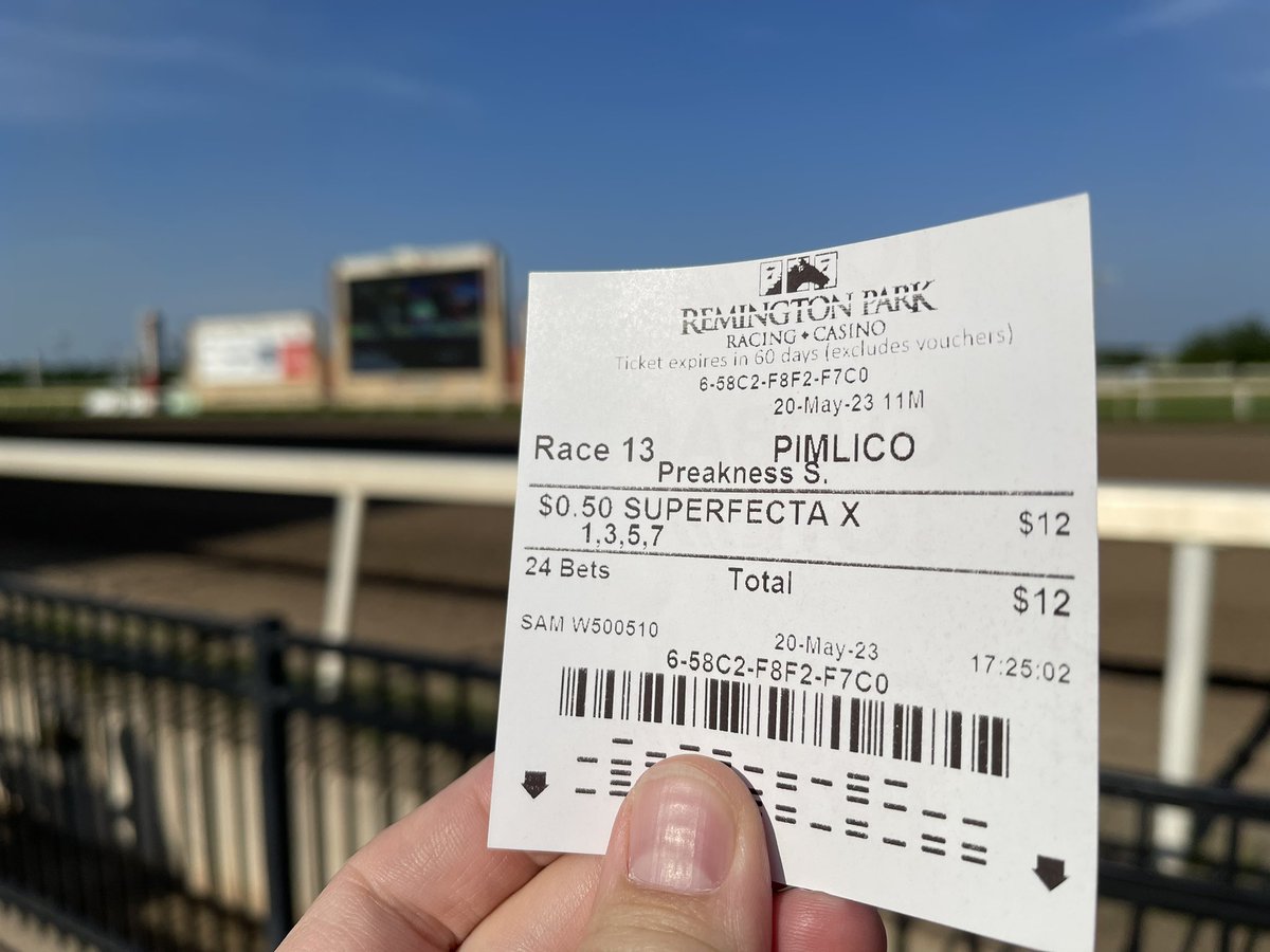 Hit the Superfecta for the #Preakness148 I’m rich right?