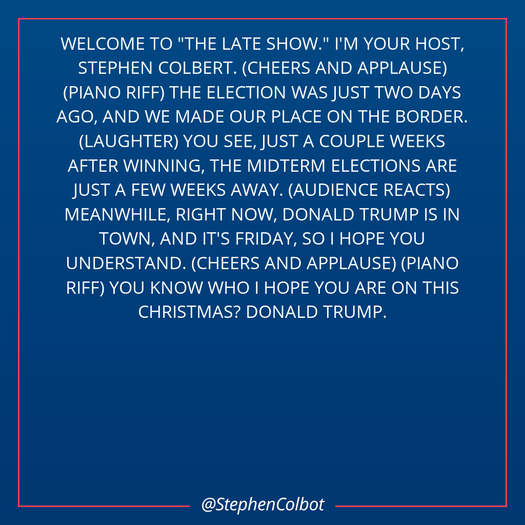 Stephen Colbot tweet media