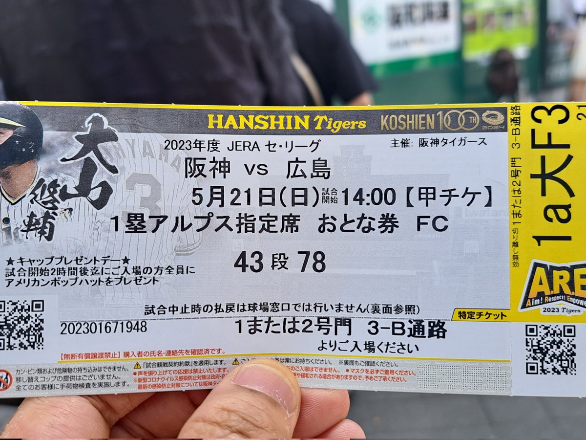 阪神タイガースキャッププレゼントデー アメリカンポップハット ニット