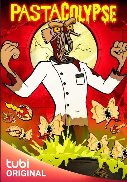 WasabiBubby's tweet photo. 🎞#NowWatching 🎬 "Pastacolypse" 🍝☄ on #Tubi with @radiantlyrooted. No idea what we are getting into 🤣 but apparently some people behind #AquaTeenHungerForce created this so I'm down!
#Cartoons #MutantFam #Pastacolypse #MattMaiellaro @danasnyder https://t.co/uyxzVnuwyE