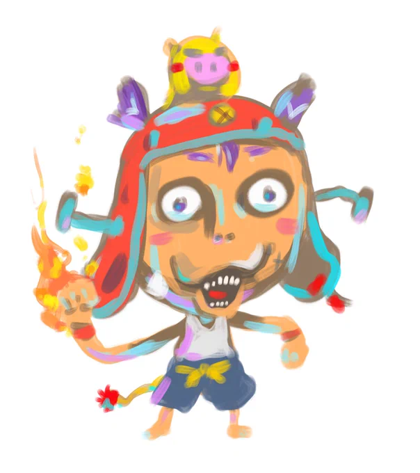 コロナ禍にはこんなちょっと気持ちの悪い絵をたまに描いてましたね。ちょっと病んでたのかな(笑)。。でも嫌いじゃない。むしろこれを極めて個展とかやりたい