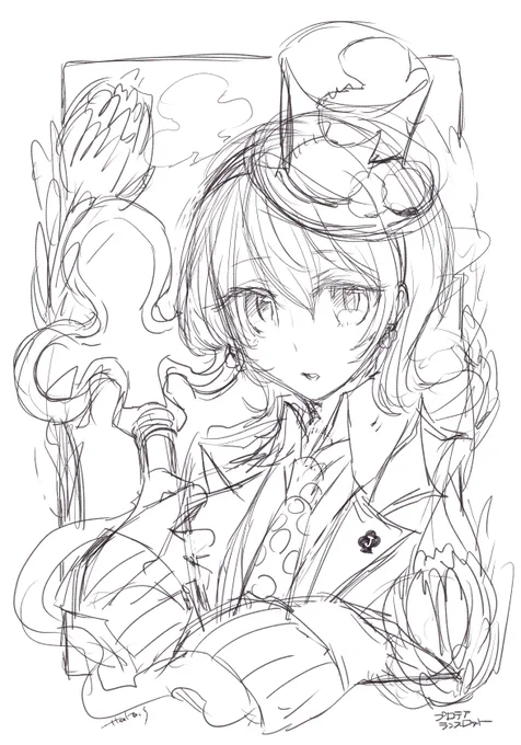♣のJ いま描くとこうなるのラフやってみた。 