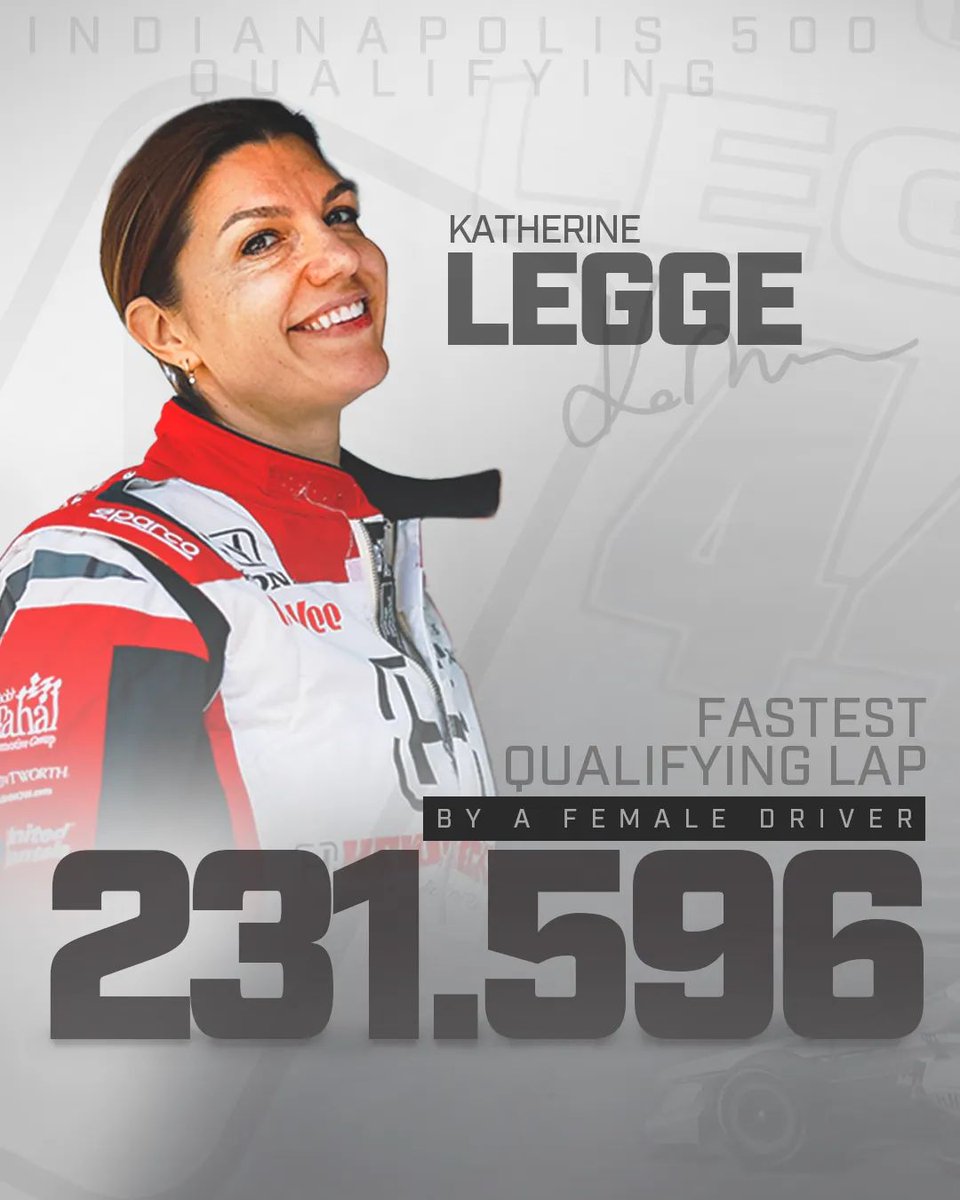 Instead of tweeting about whether someone could be put in her place (which we all damn well know won't happen), how about we celebrate the fact that we have a FEMALE THAT OUT QUALIFIED 4 MALE FULL TIME INDYCAR DRIVERS FOR THE #INDY500!!! Yes, I did indeed scream that while I