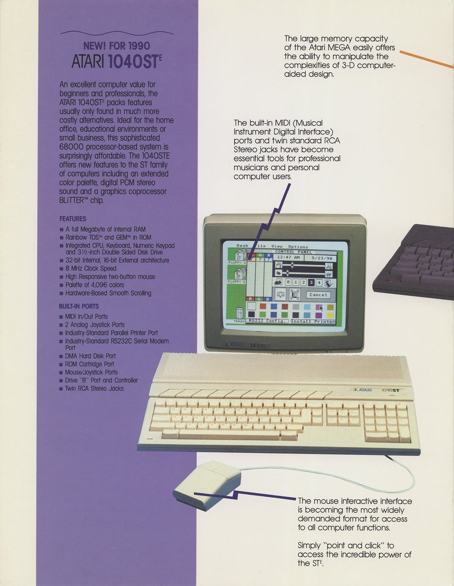 _deee_'s tweet photo. NEW! FOR 1990
Atari catalog
1989
#Atari1040STe #AtariMega https://t.co/xYTHBZSrpO