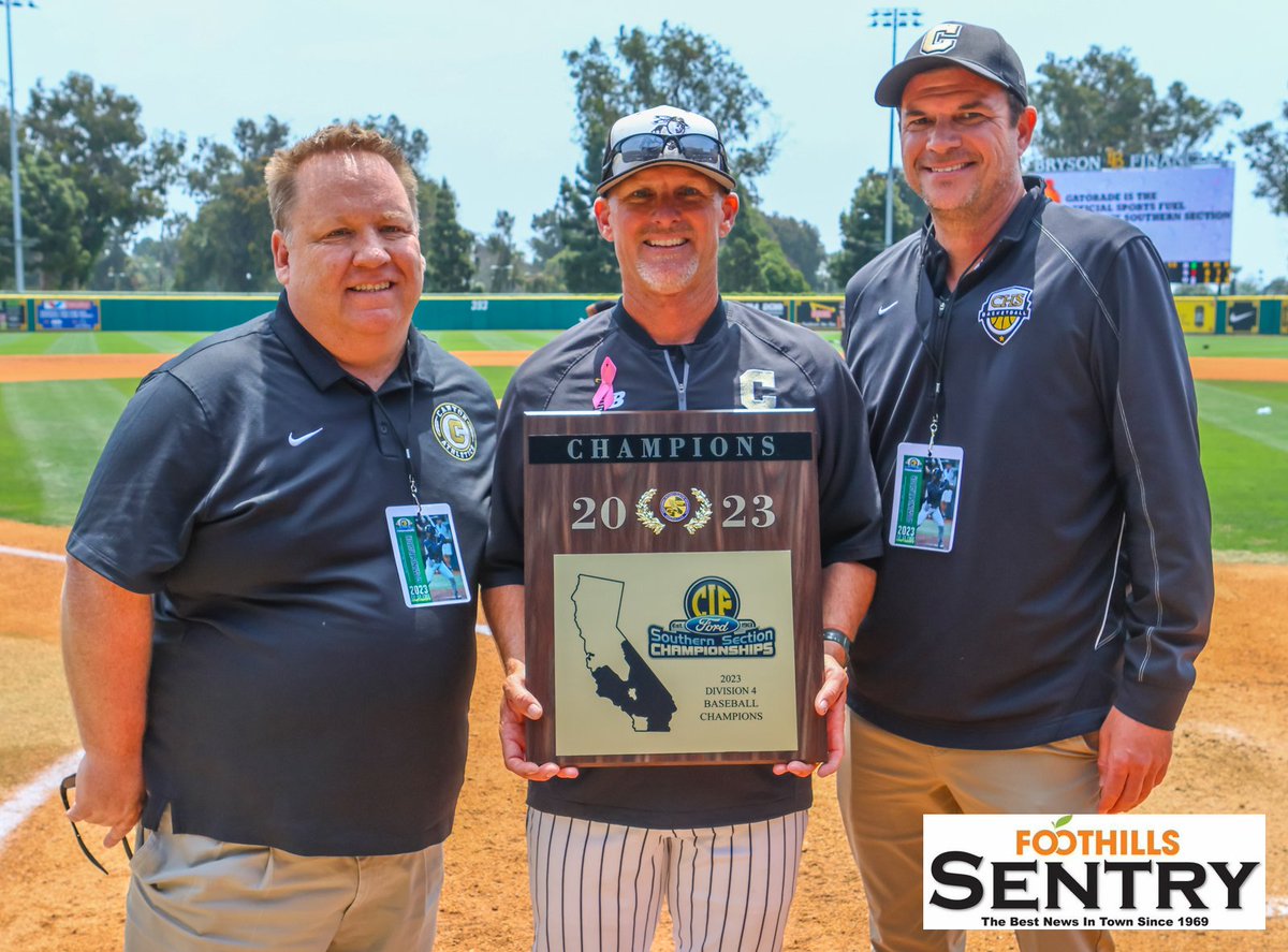 Highschoolsptph's tweet photo. @canyonbaseball wins the CIF-SS Division 4 Baseball Championship over Crean Lutheran in a 3-0 game. #CIFSS #BaseBall #CanyonHigh https://t.co/05T8ilTMAr