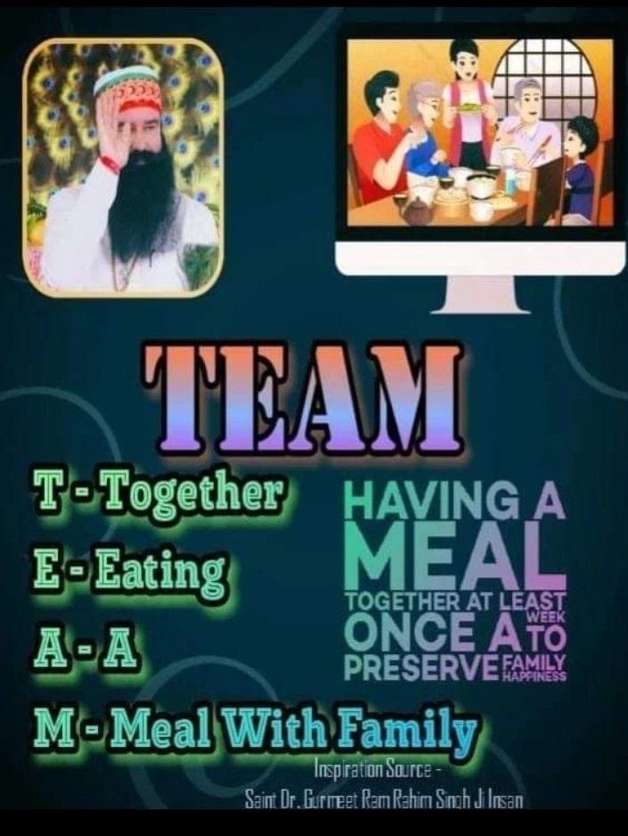 In our life family is very important at every step. Saint Gurmeet Ram Rahim ji started TEAM campaign as it helps to build strong #FamilyBond and good relationships.