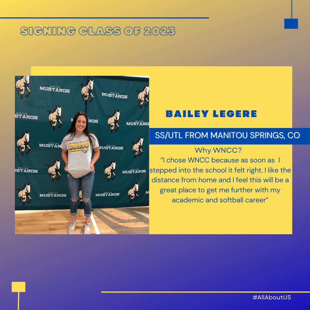 WNCCsoftball's tweet photo. 🚨Cougar Fam just got a little bigger and better‼️🚨

Welcome to the fam Bail!🐾

💙SS/UTL
💛Manitou Springs, CO➡️Scottsbluff, NE

#AllAboutUs https://t.co/Zqtd1ybgH6