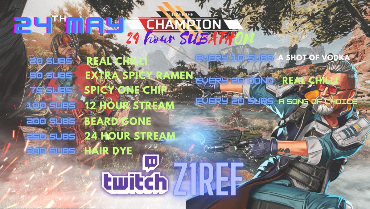 #APEX #India #stream #24hrs #subathon,  coming soon drop by and help me make <a href="/Z1REFTTV/">Z1REF</a> wish he had never done this please,  like and retweet
