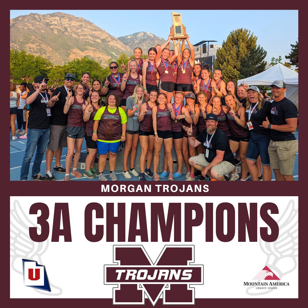 That's a clean sweep for Morgan High, the <a href="/MountainAmerica/">Mountain America CU</a> 3A boys and girls track and field champs! 🧹