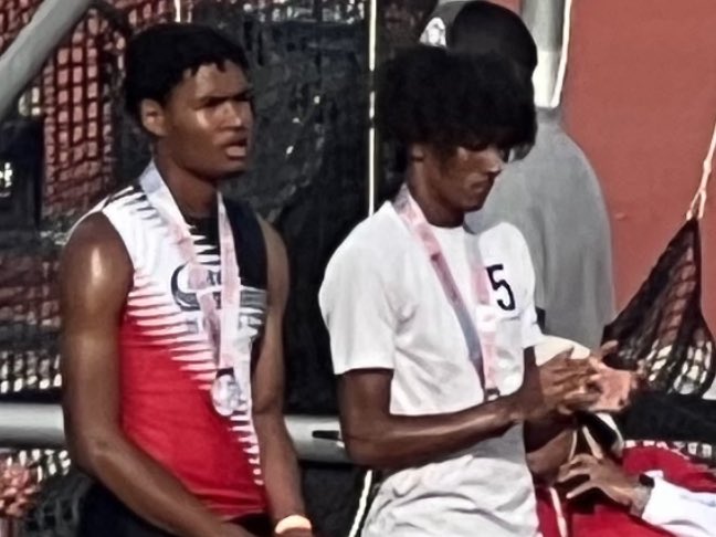 <a href="/Clase_Brence/">Brence Clase</a> &amp; <a href="/LedbetterJame/">James Ledbetter</a> took advantage of the 7th annual meet of champions held by the <a href="/TTFCA/">TTFCA</a> today. They both PRd in the 110s (Brence placed 5th, James 8th) &amp; THEY BOTH MEDALED in the 300s!!! James got gold and Brence bronze 💪💪  WAY TO COMPETE BOYS!! You make us proud!!