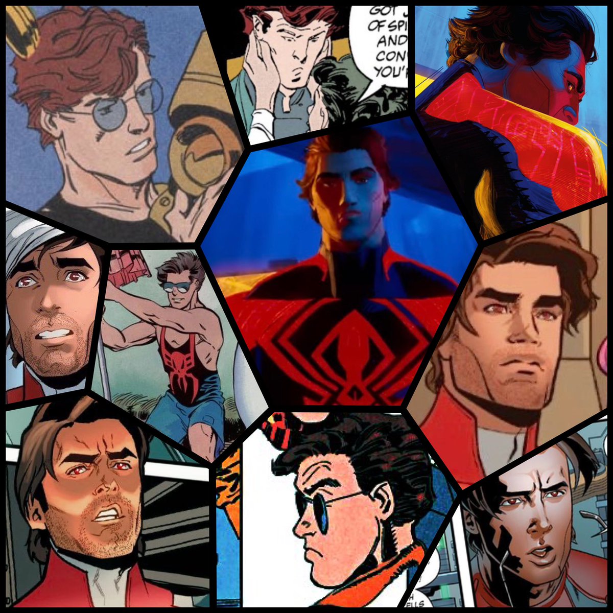 _creature_only's tweet photo. Miguel O’Hara is for everyone. Look at that variety. He’s like Barbie. #MiguelOhara #SpiderMan2099 https://t.co/87qI7y1qjS