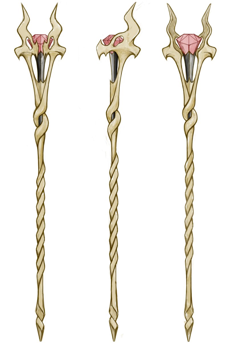 Anthro dragon king character I made. Also a concept for his staff.