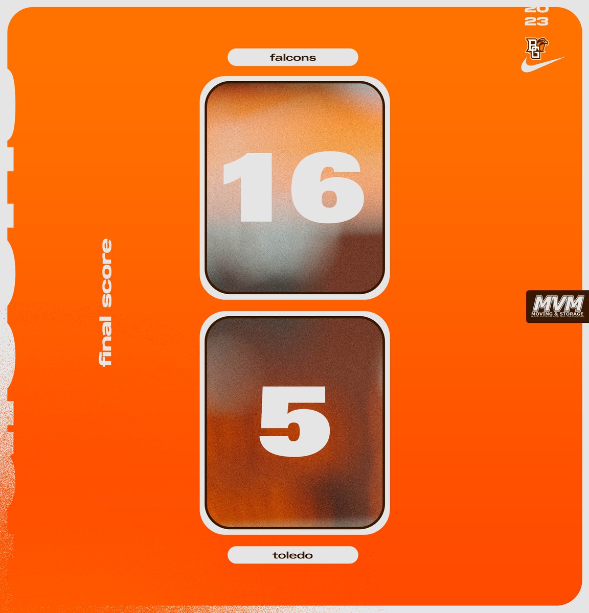 FINAL

The Falcons close out the season with fireworks, picking up a 16-5 win over Toledo to split the doubleheader and the season series! 

Thank you to the fans for the support throughout the season! We'll see you all back at The Stell in 2024!

#AyZiggy