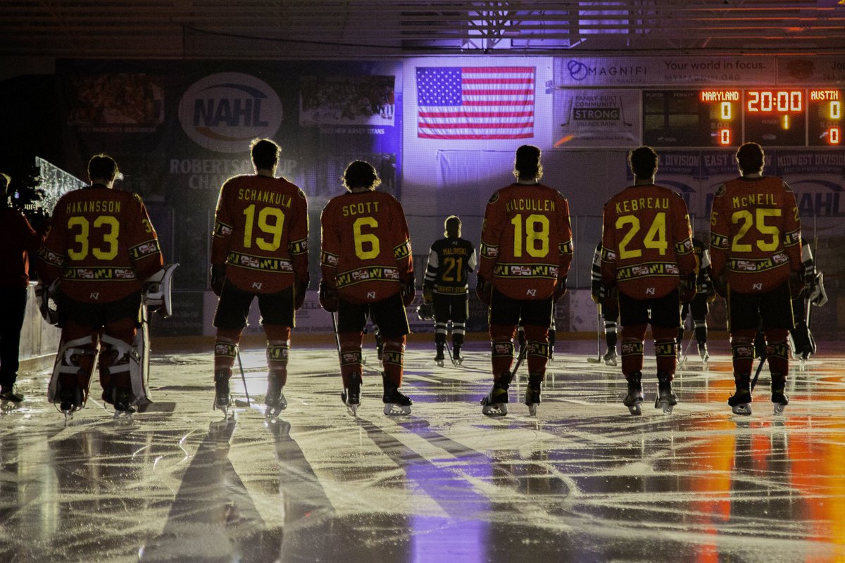 Even in the dark, the best tend to stand out. <a href="/BlackBearsNAHL/">Maryland Black Bears</a> Playoff Gameday.