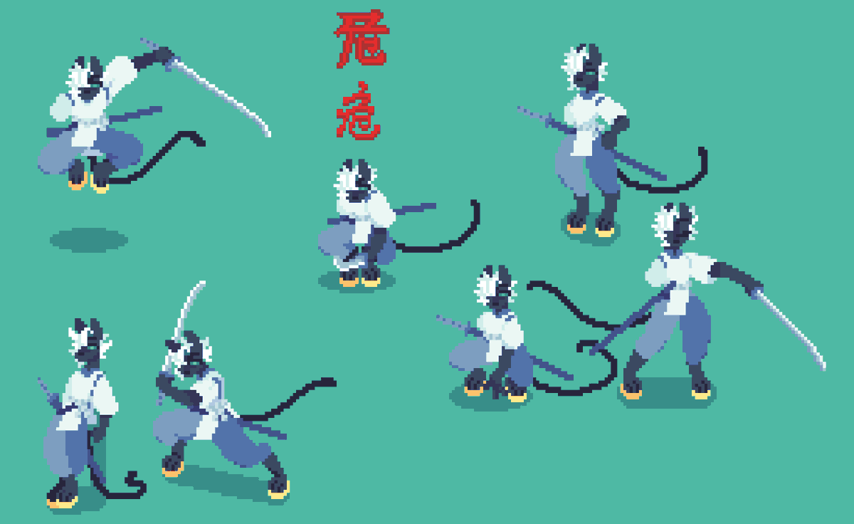Gladoskiller's tweet photo. Vigilante Catboy pixel art practice #pixelart https://t.co/4k3jzR0JLJ
