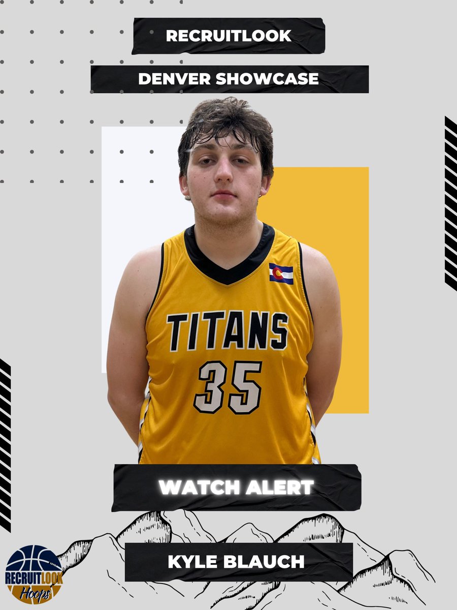 RL_Hoops's tweet photo. 🚨Watch Alert 🚨 

2024, Kyle Blauch, 6’8, PF, played w/relentless effort, anchoring the Colorado Titans on both ends for consecutive Wins on Day 2 at the Denver Showcase! Considered more of a traditional post, Blauch, set pancake screens to free up shooters, carved out space on the block, has soft shooting touch around the rim, & sprinted the court for easy baskets off advance passes in transition. 

#RLHOOPS