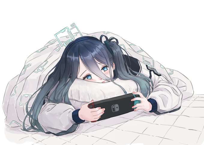 「hair between eyes playing games」 illustration images(Latest)