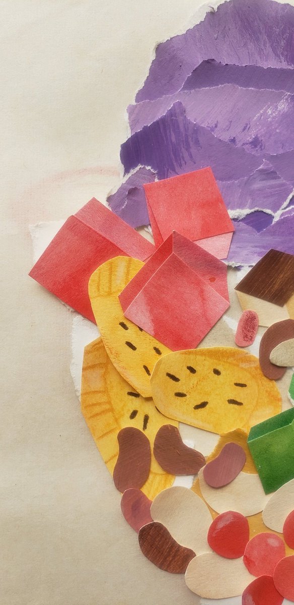 ModEnchantment's tweet image. Working on another collage food illustration. ✂️📜🍴
#artistsontwitter #illustration #foodillustration