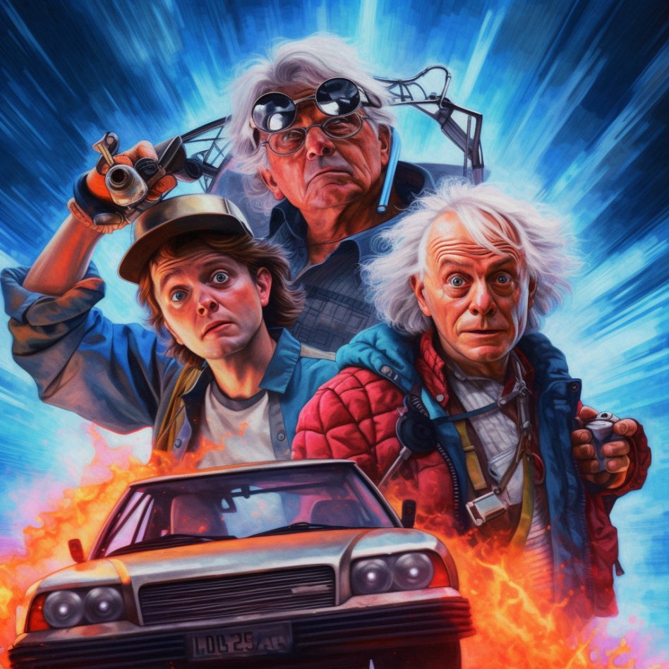 DJTripleExe's tweet image. One of my favourite movie series Back 2 The Future. I imagined what a new Back 2 The Future movie will look like. #back2thefuture #martymcfly #doc #midjourney #80sclassic #80smovie
