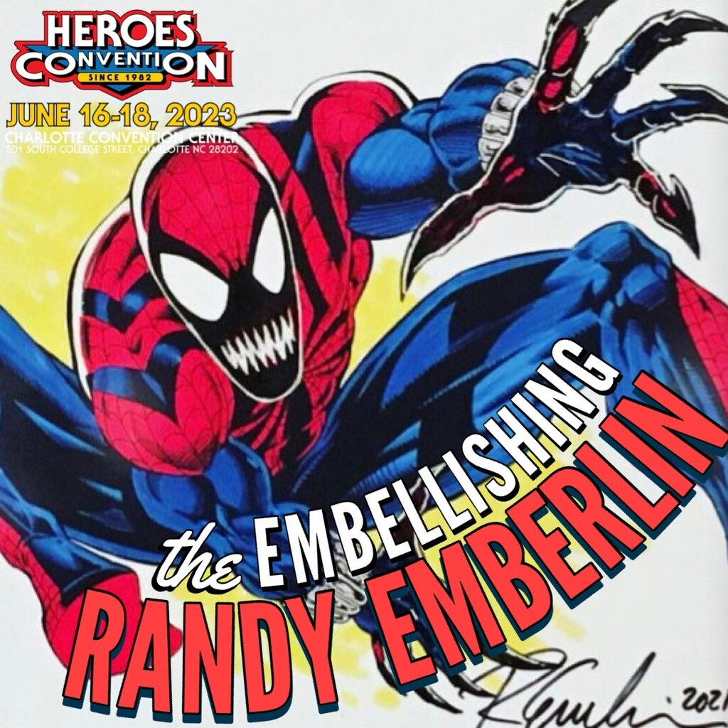 heroesonline's tweet photo. RANDY EMBERLIN's amazing inks have been seen in Alien Legion, G.I. Joe: A Real American Hero, and the Amazing Spider-Man! I heard a rumor that he knows who the mysterious Scarlet Spider is! Ask him at HeroesCon, June 16-18!
#randyemberlin #clonesaga #amazingspiderman #scarl⦠https://t.co/MzMw71oDUR