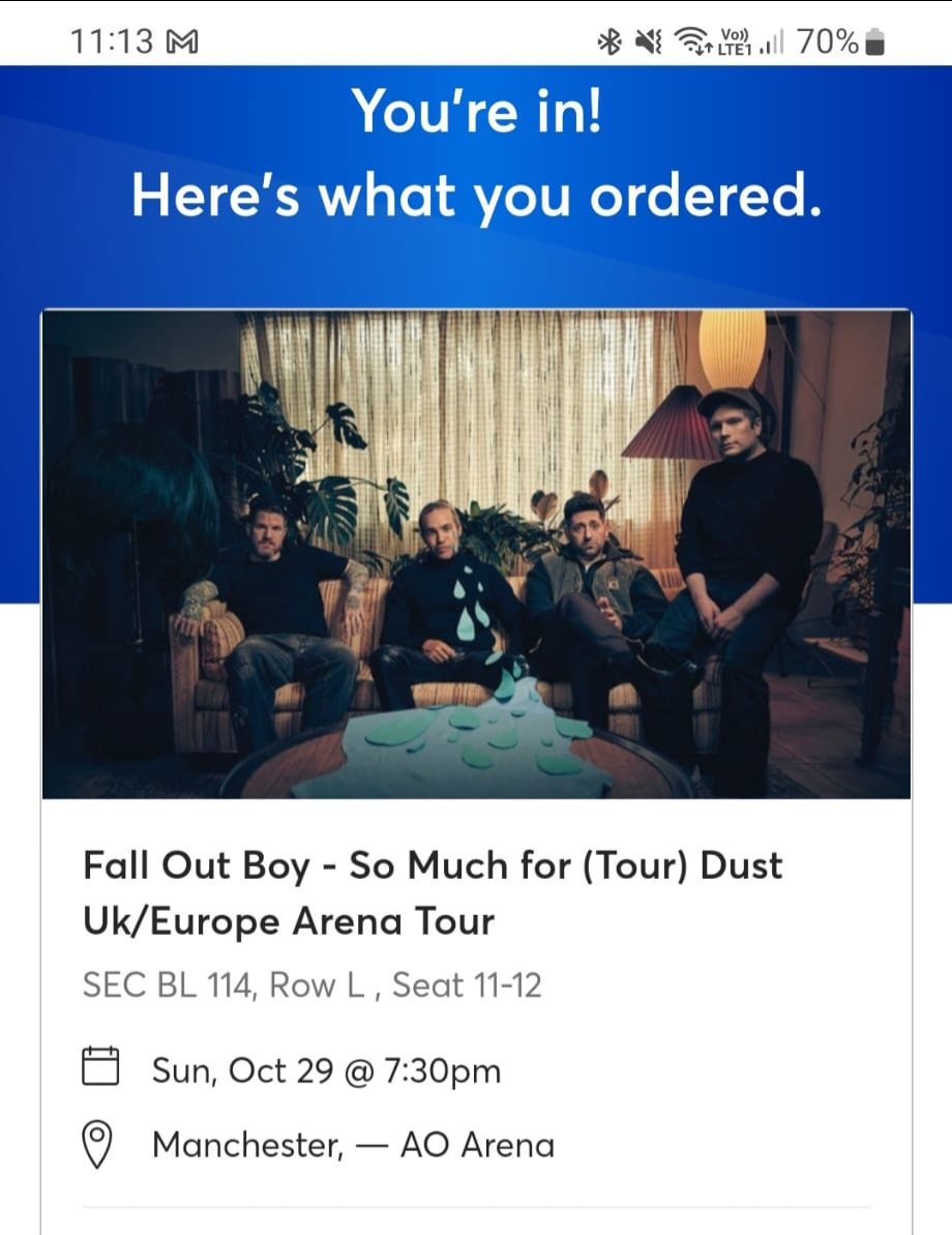 ebz_g223's tweet photo. @falloutboy can't wait 🥳 https://t.co/ULAjqH5MnF