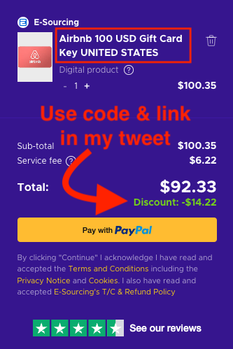 mattswider's tweet photo. 🚨🔥Here we go! 7 hot new discount codes: AirBnB, PlayStation, Nintendo, Xbox, MS Office

1️⃣🏨AirBnB: $100 giftcard for $92
Code: BNBAIR100
https://t.co/unamRVreVR

2️⃣🟦PlayStation: $50 giftcard for $42
Code: PSNFiddy50
https://t.co/p7tfDRCKtV

3️⃣🍄Nintendo: $50 giftcard for $43 Code: 50NintendoUS
https://t.co/Hi4XAf2CtZ

4️⃣🟩 Xbox: $100 giftcard for $82.39
Code: 100BoxesUSD
https://t.co/UcUV23QBdX

5️⃣➕PS Plus $50 (MSRP is $60)
Code: TSC8
https://t.co/zlXhJvAaln
*Using this code, buy now and turn off auto-renew for your current PS+ membership. Apply the voucher you bought and redeem when your membership lapses to avoid Sony charging you the full $60

6️⃣🟩3mo Xbox Game Pass Ult. $28 (MSRP is $45)
Code: TSC8
https://t.co/Fe0SUzVUA1
*You can "stack" (redeem all at once) up to THREE years worth. Most people buy 4 (for a whole year) or more.

7️⃣✏️Microsoft Office drops to $29.99 (limited)
🪟Windows: https://t.co/MFJTUr6TrT
🍎Mac: https://t.co/fid7Pl0o5T

8️⃣Bonus: More deal sources
🌟Walmart https://t.co/WmogvleTU5
📦Amazon https://t.co/kiOB94Y49o

🤔Don't see something? Ask me where to find the lowest price!