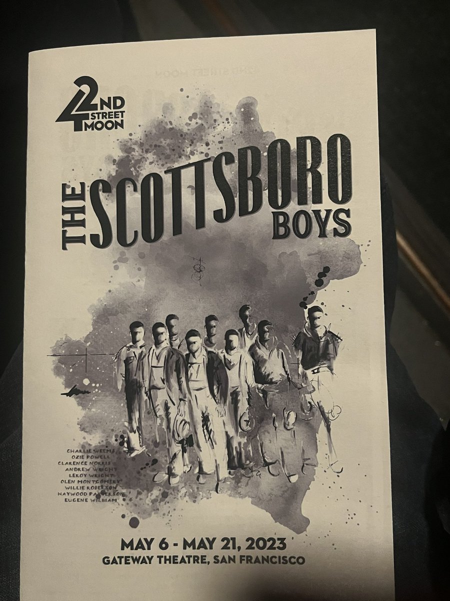 Antonijan's tweet photo. Don’t miss #ScottsboroBoysMusical at @42ndStMoon must close 5/21
With a score of exhilarating up-tempos and heart-wrenching ballads, THE SCOTTSBORO BOYS portrays the haunting history #ScottsboroBoys #thingstodoinsf #helladrama #sfthisweekend #sfrevival #sanfranciscorevival https://t.co/MKaaY3e0a1