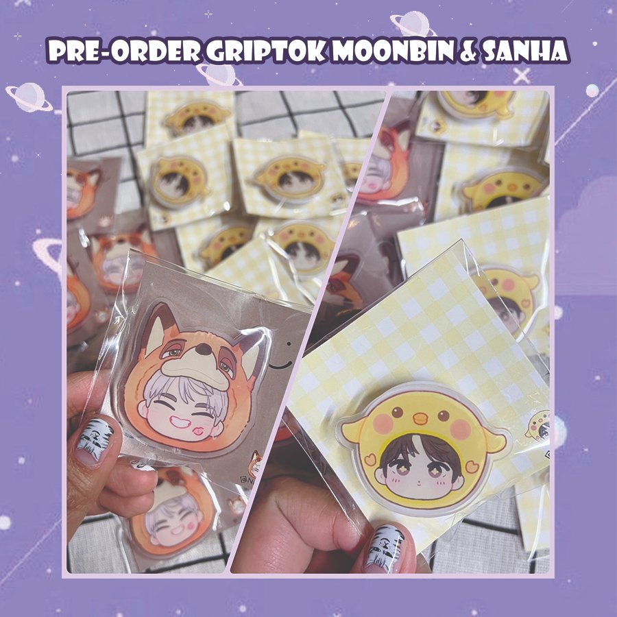 ꧁★เปิดพรีออเดอร์★꧂
Pre-Order ❤ Griptok MOONBIN & SANHA 🐣🦊

Griptok ราคาอันละ 69 บาท
ღเปิดพรีวันนี้ - 28.05.66ღ
รายละเอียดเพิ่มเติมอยู่ในฟอร์มนะคะ(^_^)/ ♡.
✨✨forms.gle/nYhL21RWb2qehP…

#MOONBIN #SANHA #문빈 #산하 #ตลาดนัดastro #อะโรฮ่าเซนเตอร์ #MOONBIN_SANHA