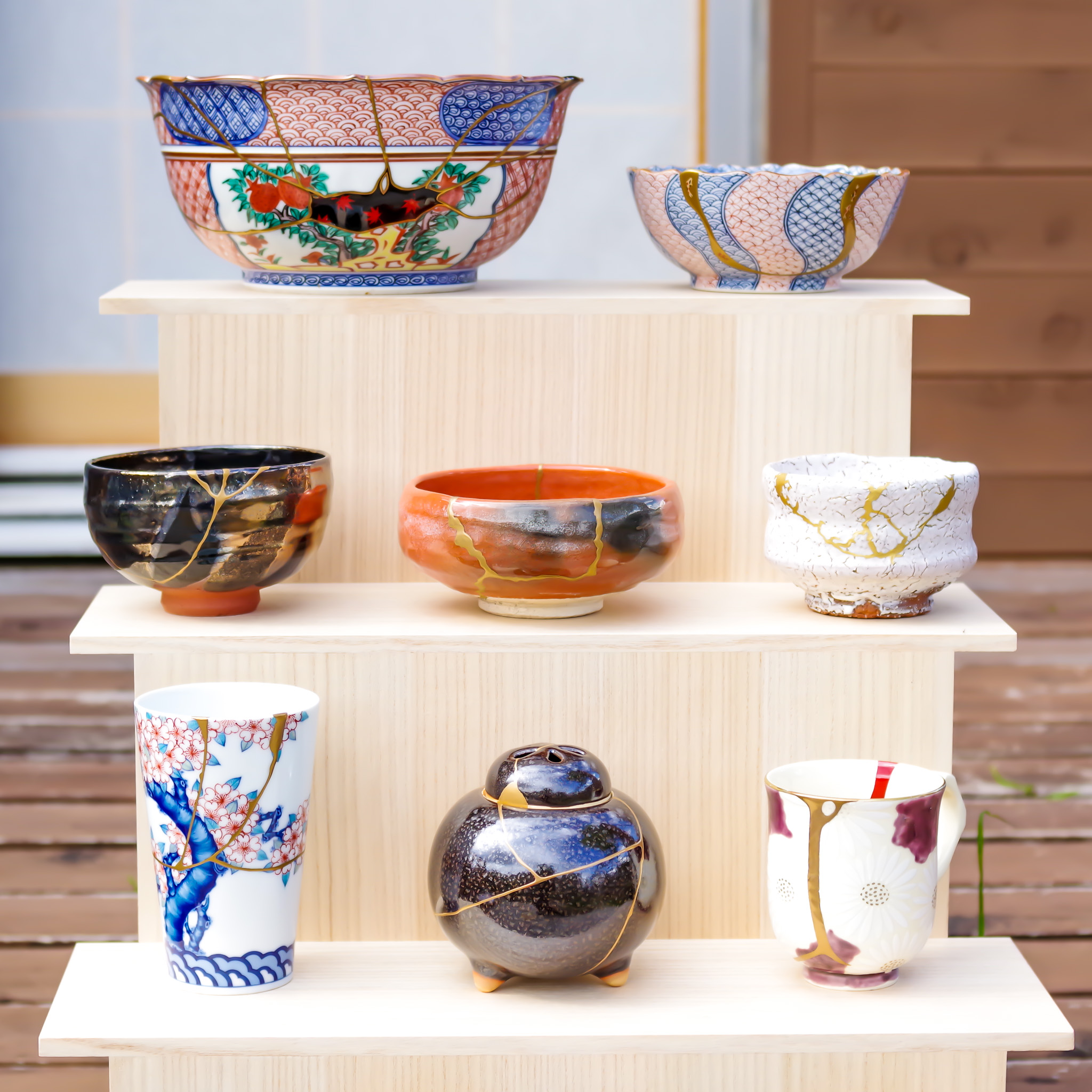 Authentic Kintsugi Pottery Masterpiece