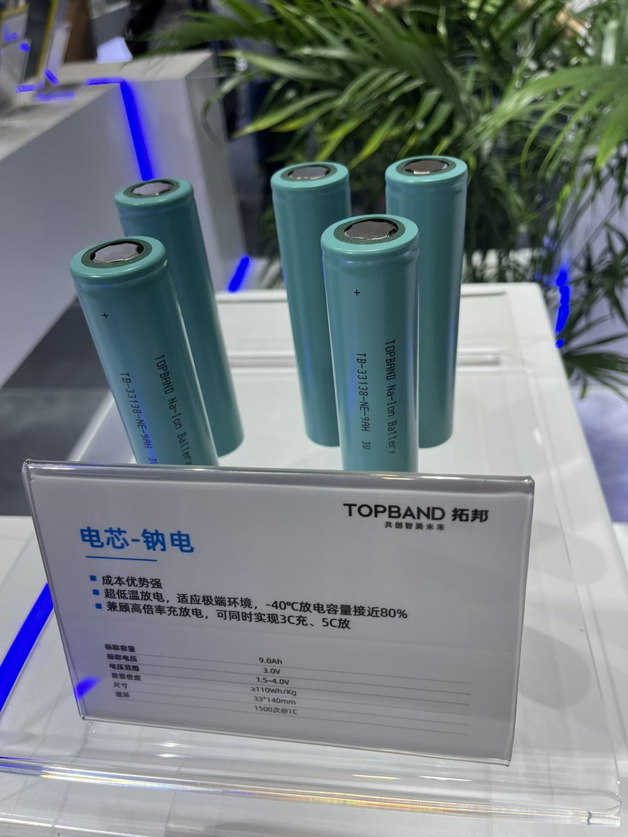 In CIBF, I felt a relatively cautious attitude of quite a few Chinese #battery companies towards #sodium ion batteries in #ElectricVehicles applications. 

“Crossing the river by touching the stones” is what I heard most among them.

#battchat