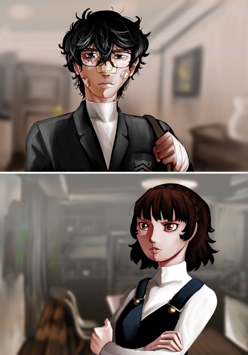 'If that's all, Niijima--may I go to my room now?' 

She narrows her eyes at him, not knowing if he even realizes his whole future's at stake. 'Down the hall, to the left.' 

[Delinquent Ren AU where Sae is his probi officer]

#p5 #makotoniijima #renamamiya #P5R