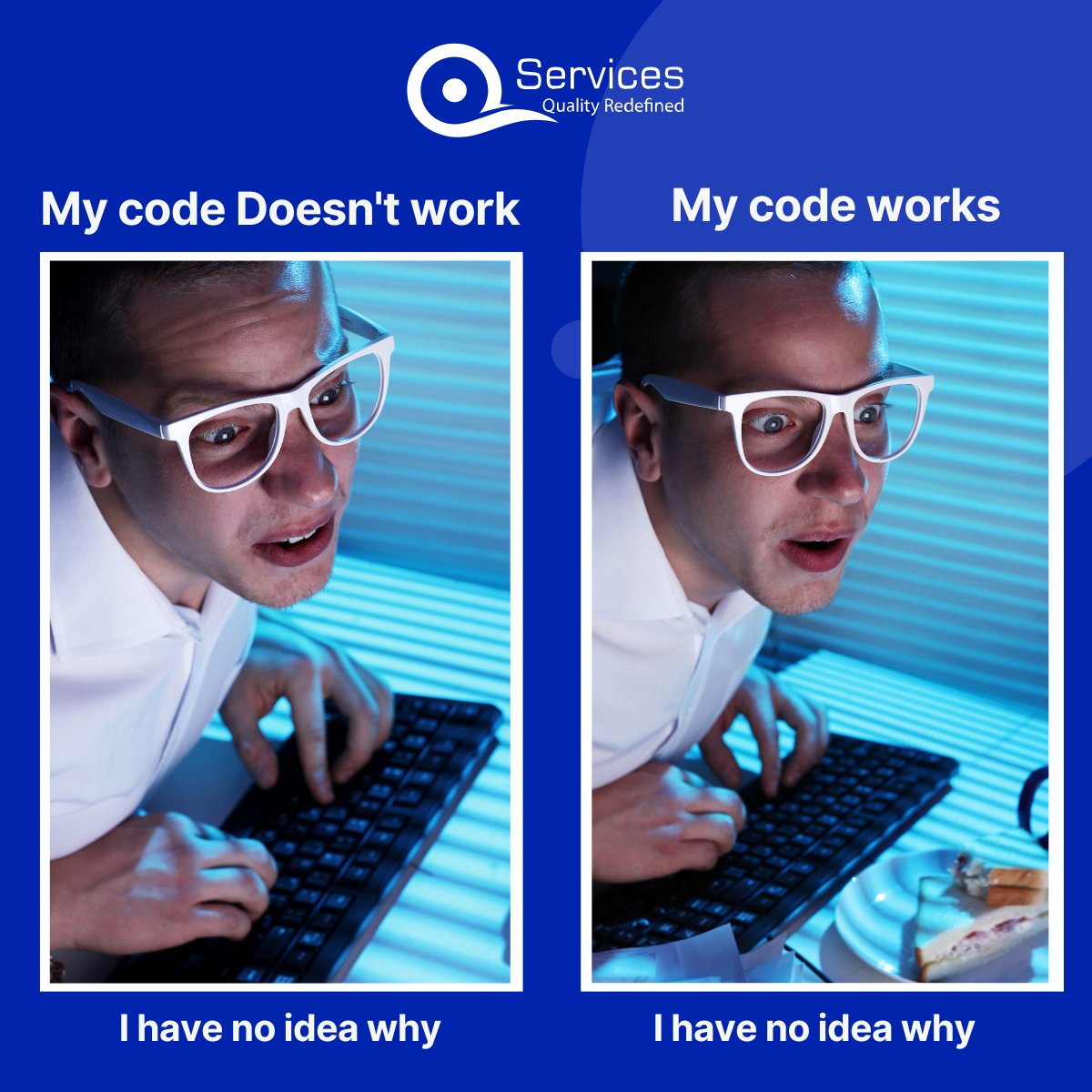 👉When Developer's Code Works🤣😂

#meme #memes #developermeme #funnymeme #officememe #memeoftheday #sundaymeme #sundayfunday #sundaymemeday #QServices