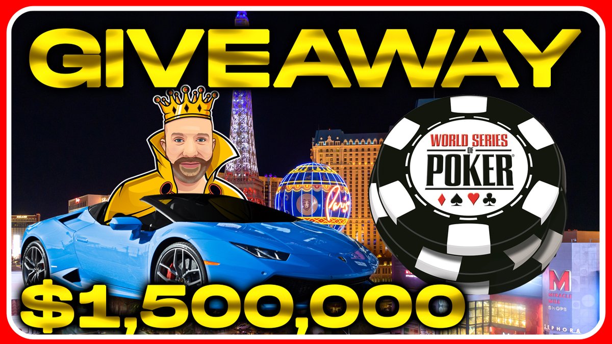 I'm giving away 15% of my main event to YOU! To qualify:

1: Subscribe to my YT Channel
2: Retweet this tweet
3: Comment on Vlog Episode 33 w/ your twitter handle: youtu.be/rXutTEErAsI

3 Random Winners will get a 5% piece of my 2023 Main Event! Details in the Vlog. Good Luck!