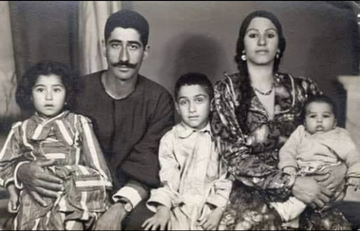 A picture of an Egyptian family from rural upper Egypt, Early 1900s,