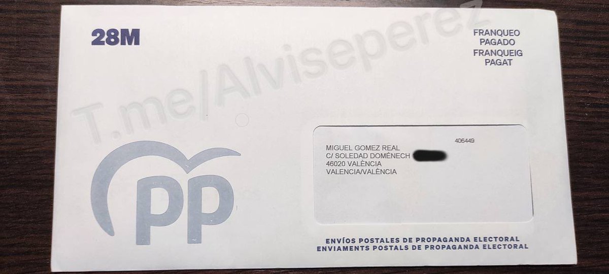 Ninguno vive en esa dirección✉️

Estas tres personas son familia, están relacionadas con el PP y viven en un pueblo de Valencia llamado Siete Aguas

#fraude #votosMelilla #alphapreguntas #AltasHoras #Bakhmut #HaneyLoma #UnionFuerzaYCooperacion #Elecciones2023 @PP_Almeria 🔵 #28M