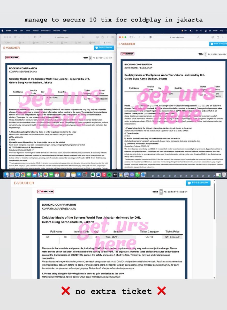 geturshere's tweet photo. secure all 18 tickets for #ColdplayInJakarta #geturshere_testimonials https://t.co/FCMOdPsskF