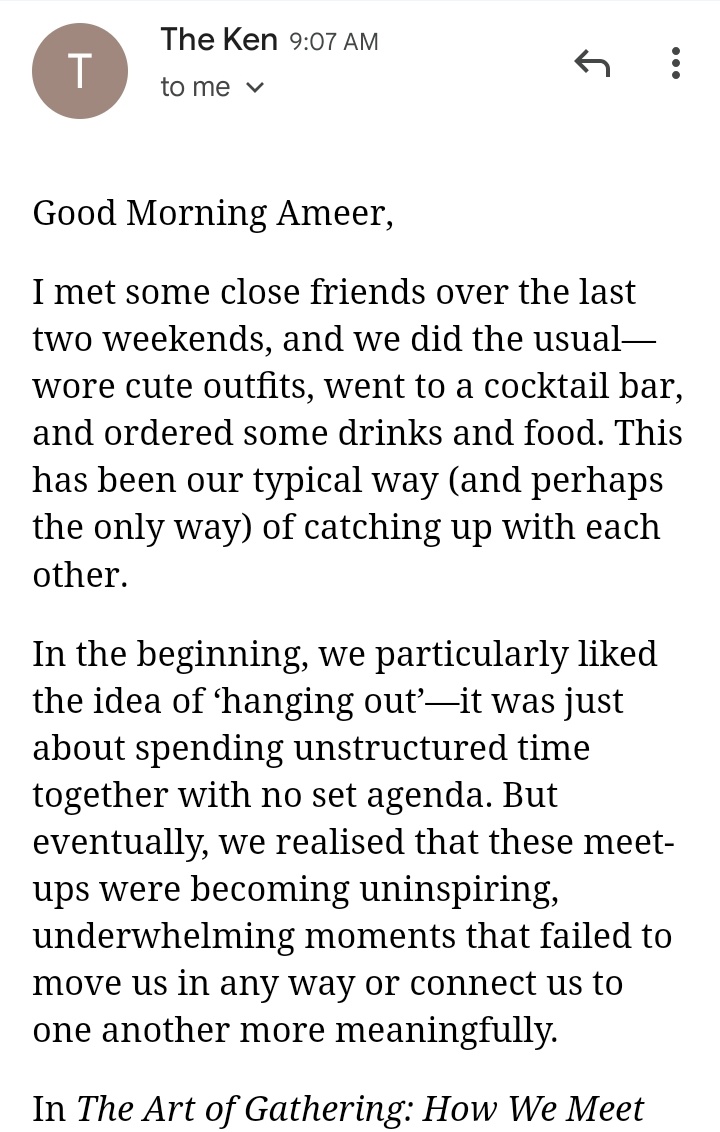 ameershahul's tweet photo. How long has @TheKenWeb been plagiarizing? #plagiarism 

It's got caught today when it lifted verbatim from the substack contribution of a corporate executive. 

Remember the editor of Hindustan Times VN Narayanan, over two decades ago,  lifting 72 of the 83 sentences in one of his Sunday columns from The Sunday Times Magazine published under the headline "No time like the present” by BRYAN APPLEYARD. Eventually Narayanan had to resign from the paper. @akm1410

https://t.co/rUoZGXwVCm