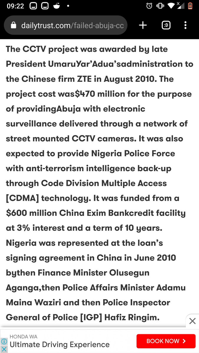 <a href="/SERAPNigeria/">SERAP</a> For the avoidance of doubt, it was the yar'adua administration that awarded the contract. If government is not accountable and self-regulating then the citizens have a duty to be the watchdog.