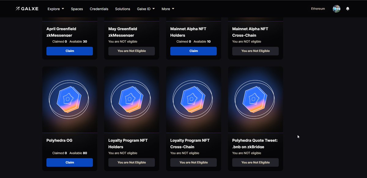 GACryptoO's tweet image. 📢 Claim #zkBridge #Polyhedra Loyalty Program Points

👉Join here: galxe.com/polyhedra/camp…

🔸Complete all tasks as much as possible &amp;amp; Claim Points ✅

📍Don&apos;t forget to grab Polyhedra Network OG Polyhedran Roles...

♥️Like &amp;amp; Retweet🔁LFG🚀