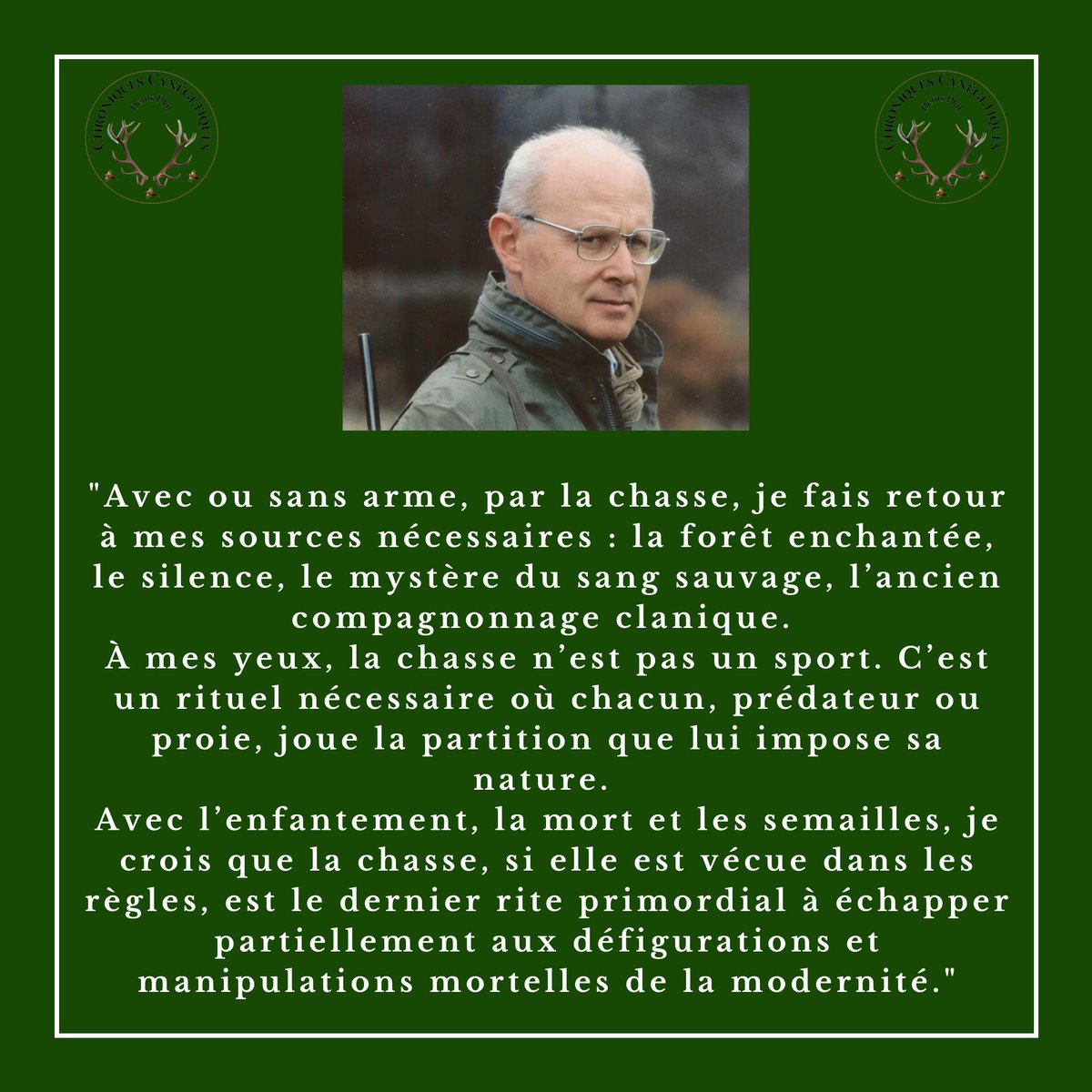 Dix ans déjà.
Il ne nous parlait pas que de #chasse, il nous disait surtout pourquoi nous chassons.
#DominiqueVenner
#jagd #caza #caccia #jakt #oxota #hunting